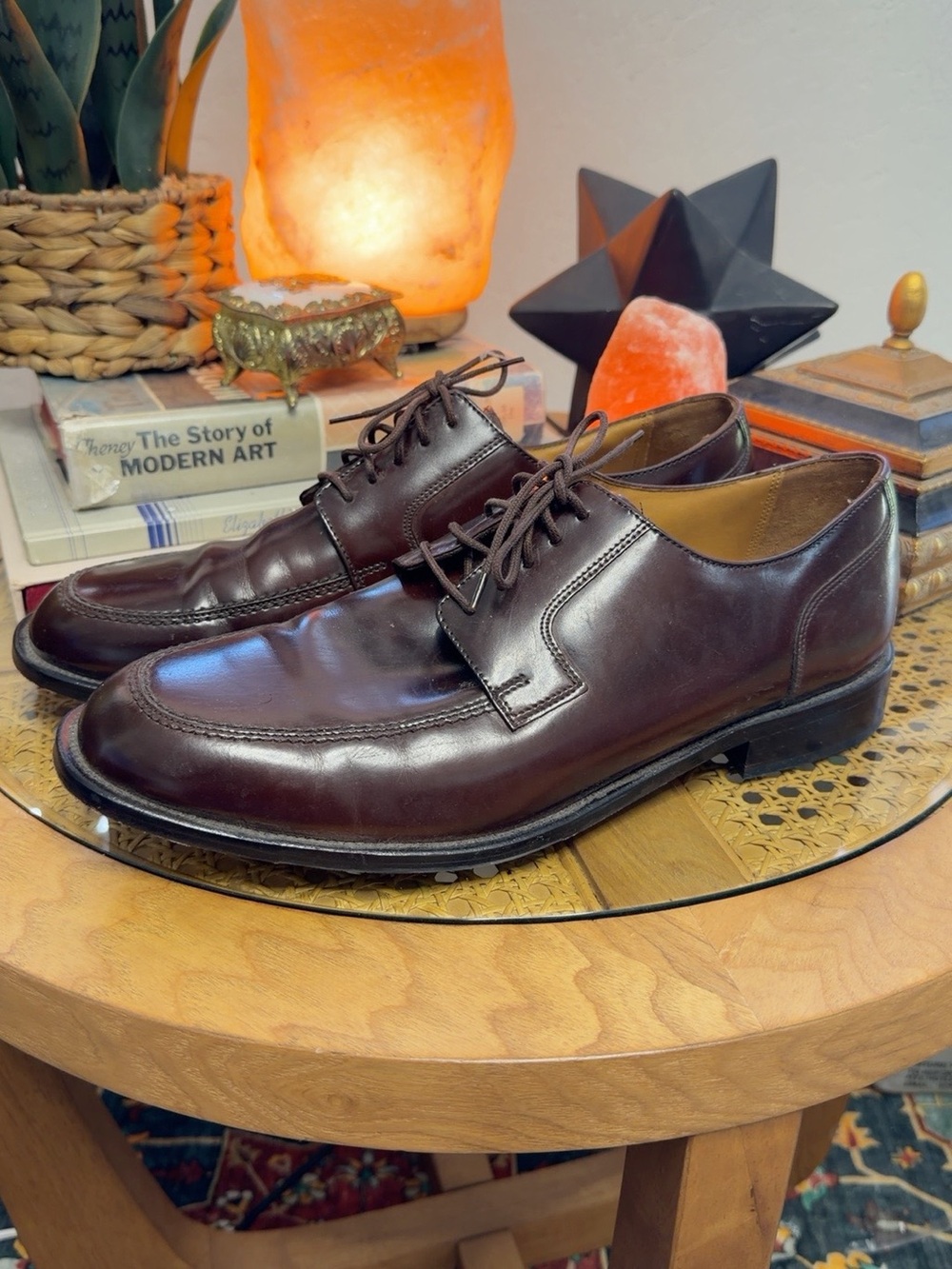 Title: Bostonian First Flex Men’s Burgundy Leather Derby Shoes Size 11 M